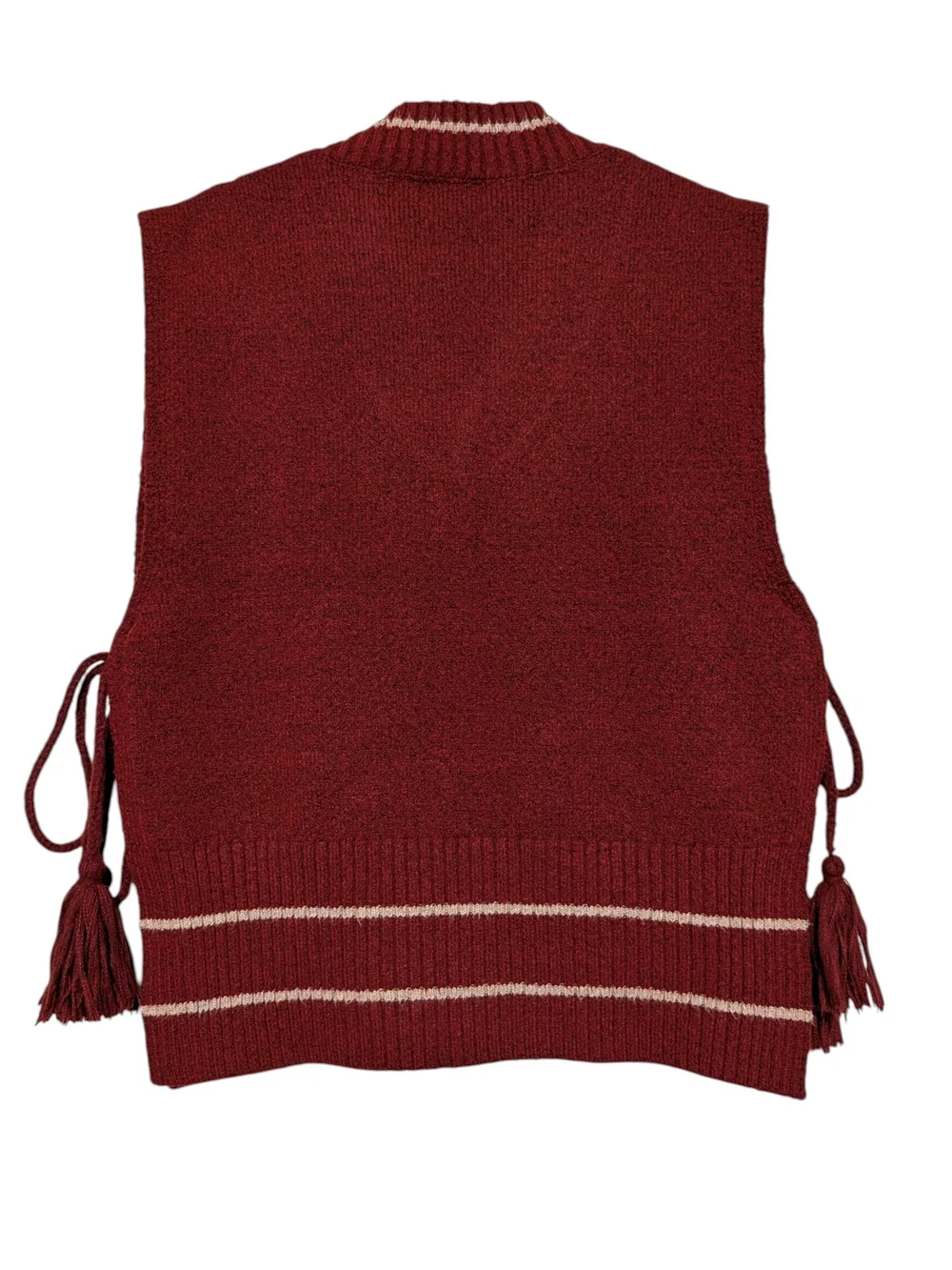 Free People Burgundy Poncho Vest